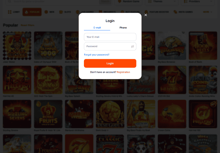 Vulkan Spiele Register & Login 