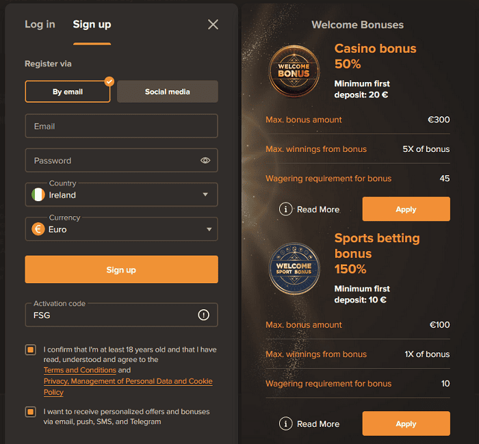 SOL Casino Registration 